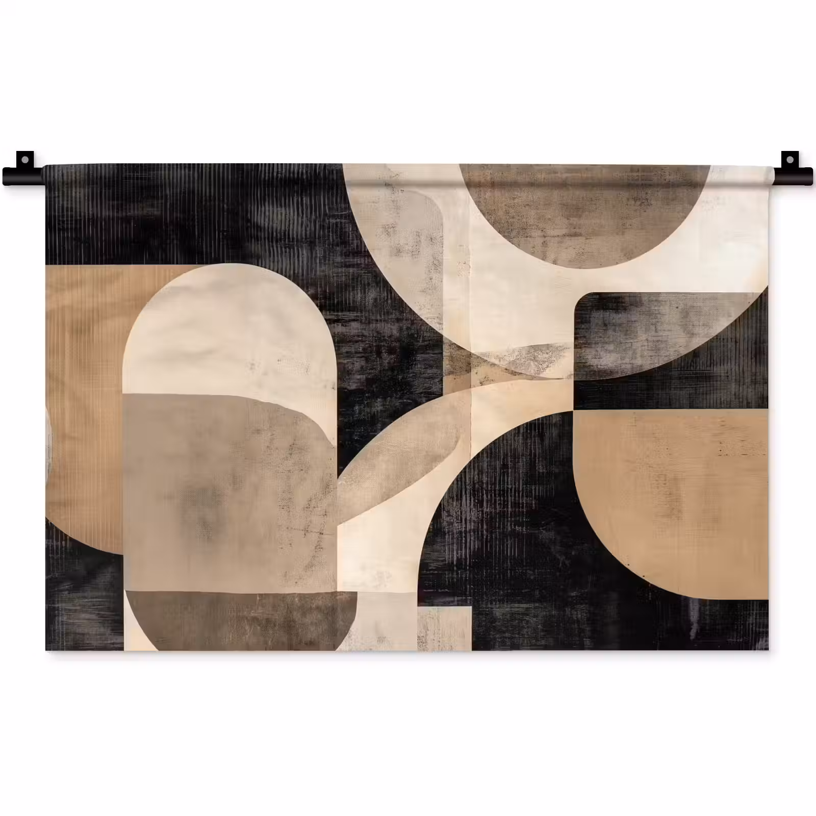 Wandkleed - Abstract - Vormen - Modern - Beige — 1