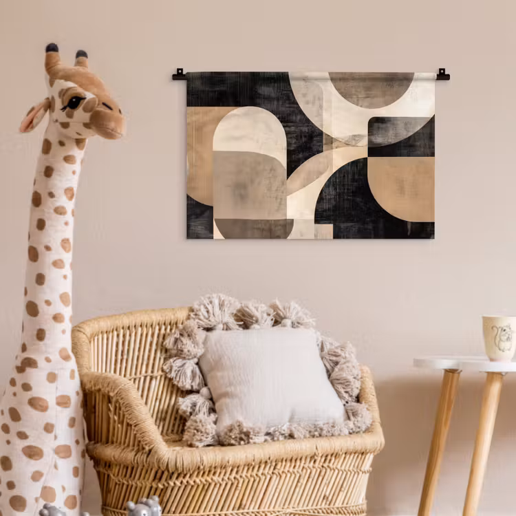 Wandkleed - Abstract - Vormen - Modern - Beige — 5