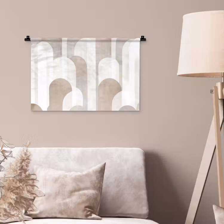 Wandkleed - Abstracte bogen - Modern - Beige — 2
