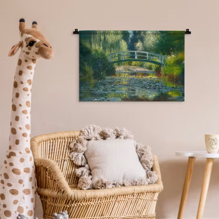 Wandkleed - Brug - Hout - Vijver - Waterlelies — 5