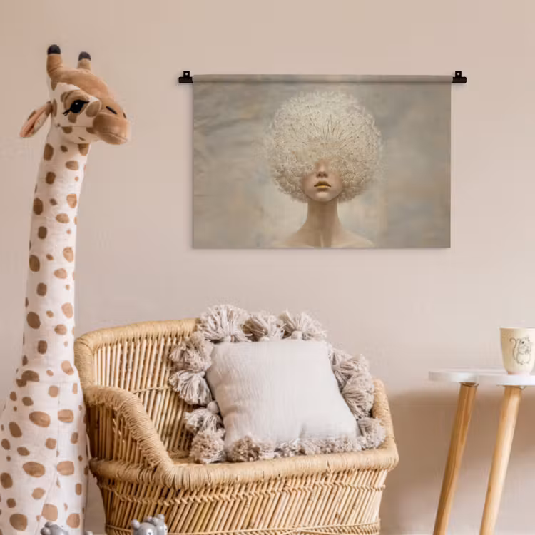 Wandkleed - Dromerig - Beige - Paardenbloemzaadjes — 5