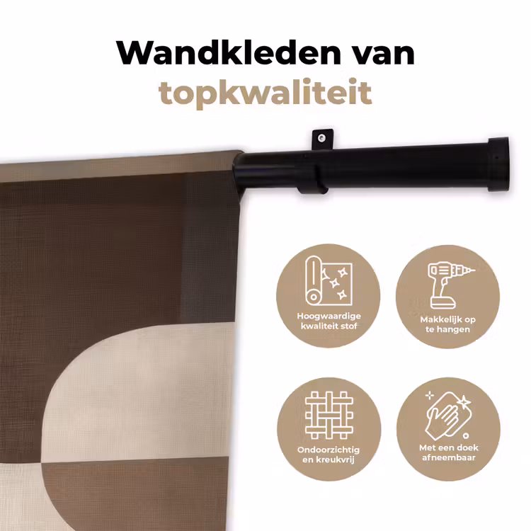 Wandkleed - Geometrisch - Geweven structuur - Modern — 3