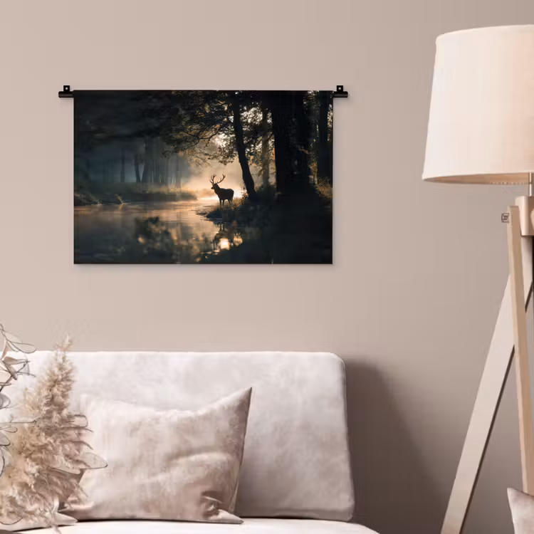 Wandkleed - Hert - Bosbeek - Mystiek — 2