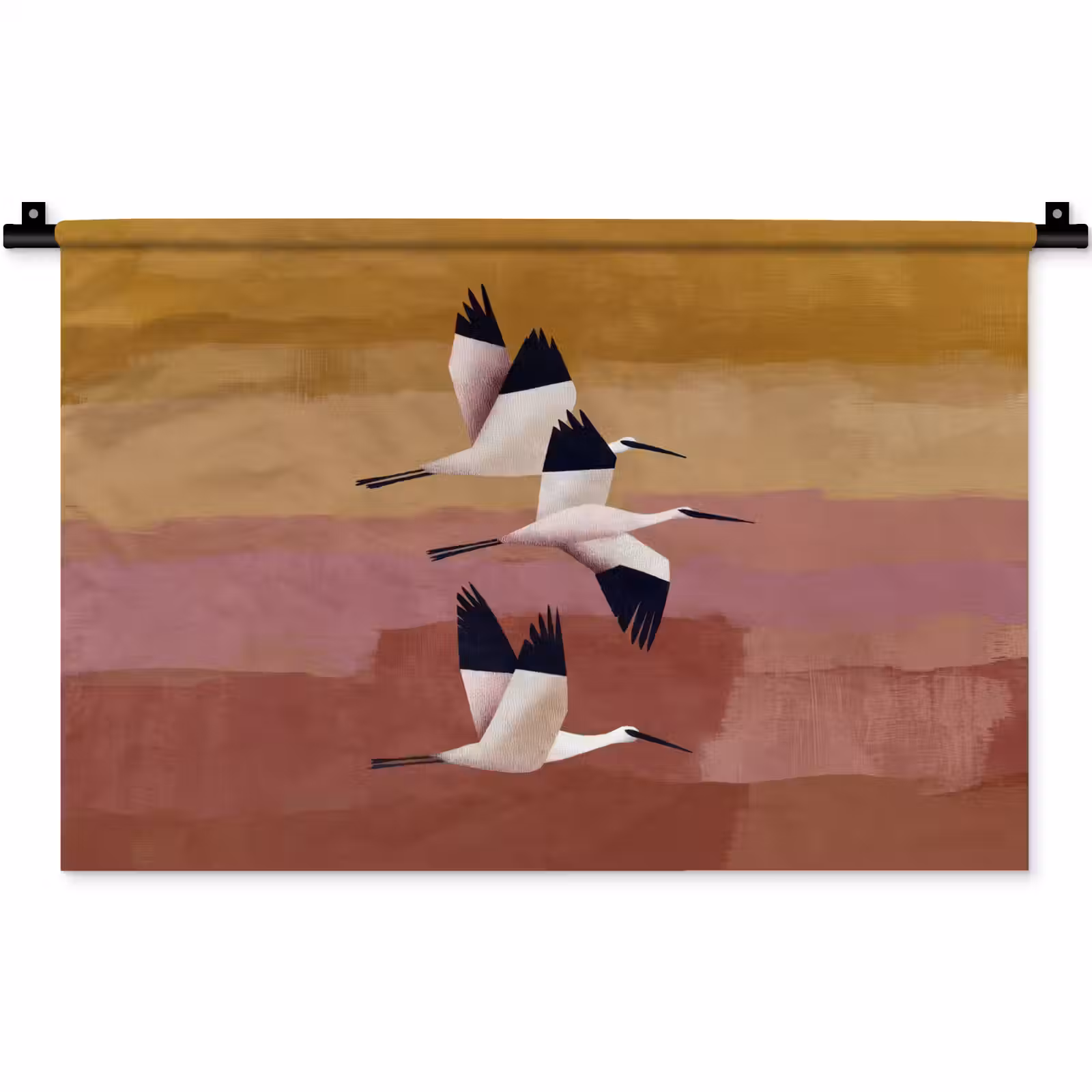 Wandkleed - Vogels - Snavel - Abstract — 1
