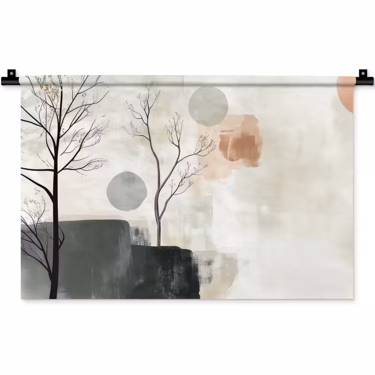 Wandkleed - Wabi sabi - Beige - Plant — 1