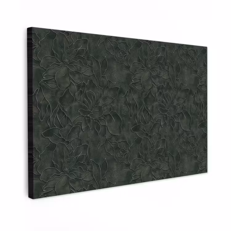 Canvas schilderij - Bloemen - Lijnen - Groen — 1