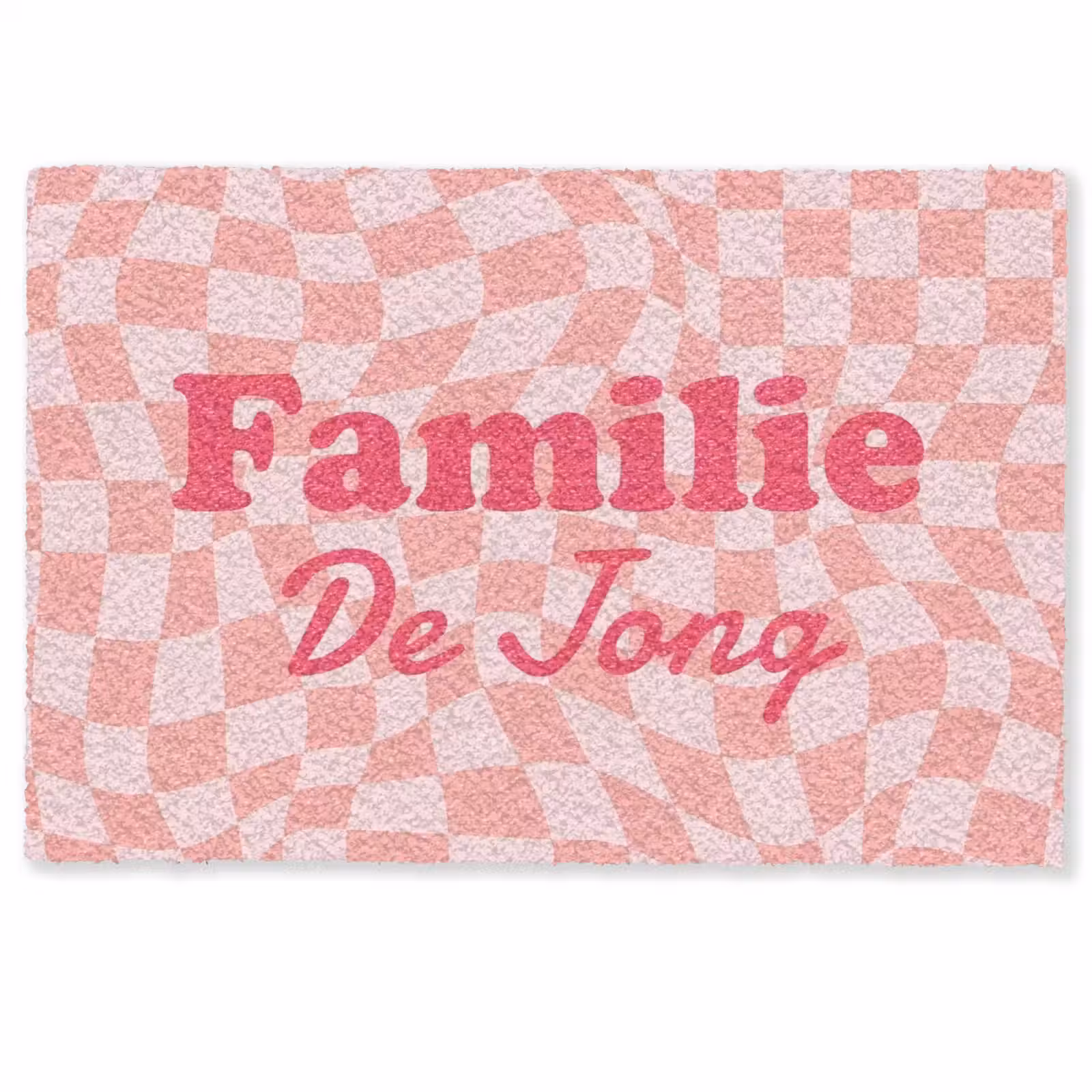 Gepersonaliseerde deurmat Familie - Roze — 1