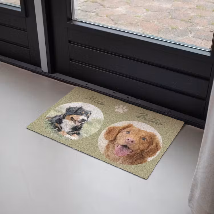 Gepersonaliseerde deurmat Eigen - Foto's - Rond — 2