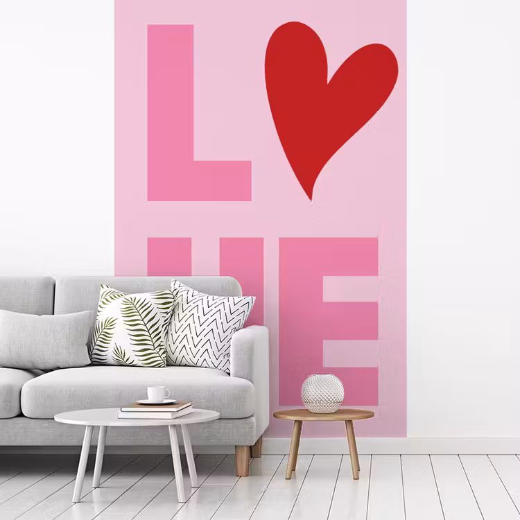 Behang - Love - Roze - Hart - Valentijn — 1