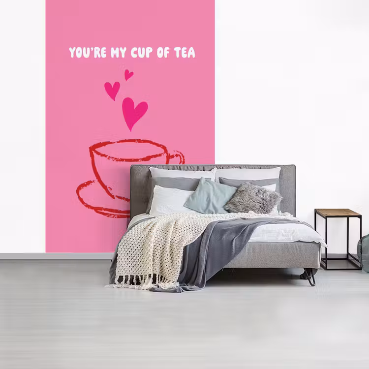Behang - Thee - Roze - Valentijn - Tekst — 2