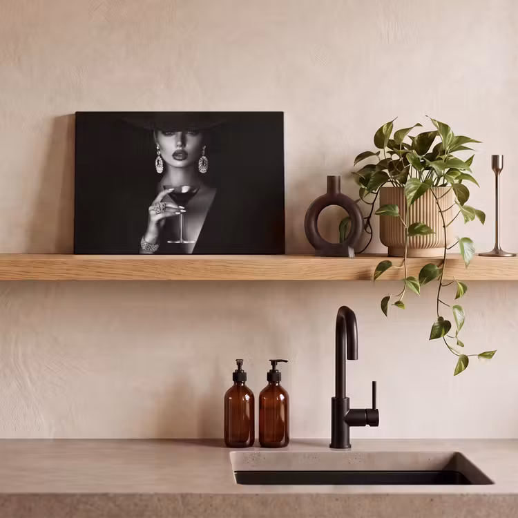 Canvas schilderij - Vrouw - Cocktail - Chic — 3