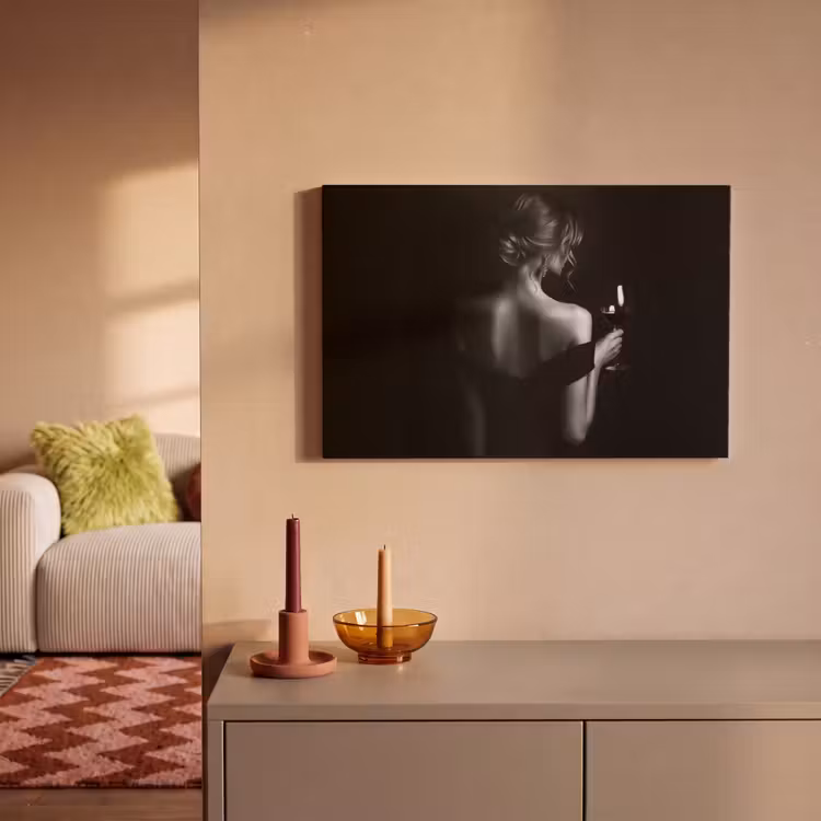 Canvas schilderij - Vrouw - Wijn - Jurk — 2