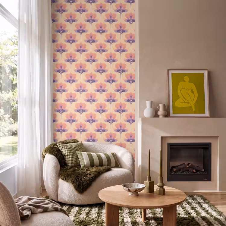 Behang - Botanisch - Patroon - Pastel — 1