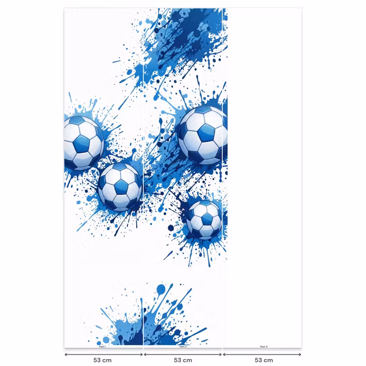 Behang - Voetballen - Verf - Sport - Blauw — 6
