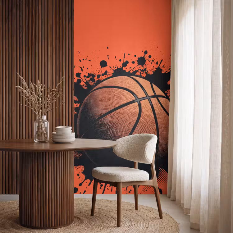 Behang - Basketbal - Verf - Sport - Oranje — 4
