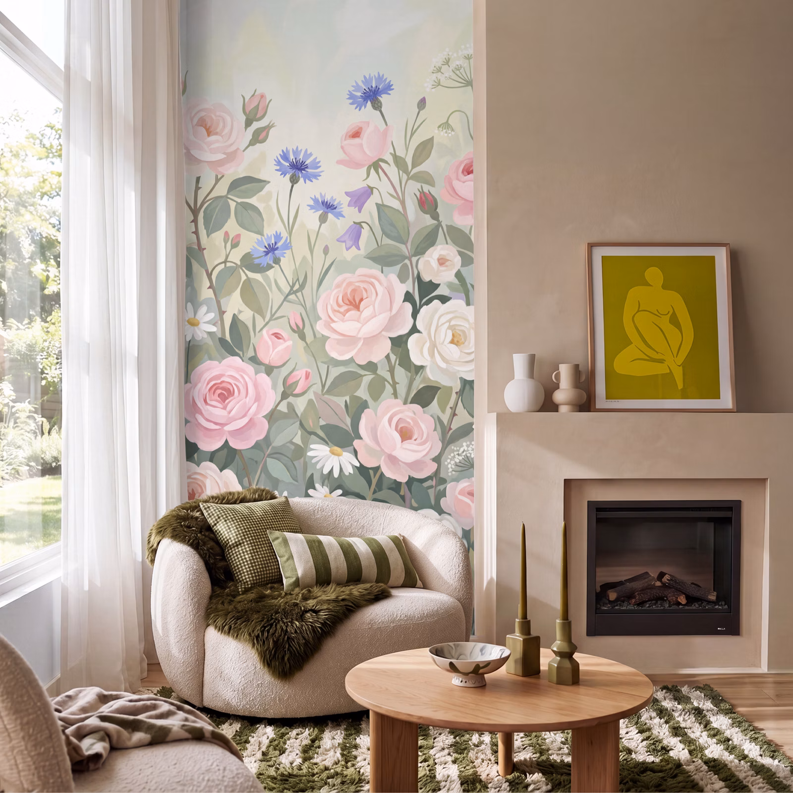 Behang - Bloemen - Tuin - Natuur - Kleurrijk — 1