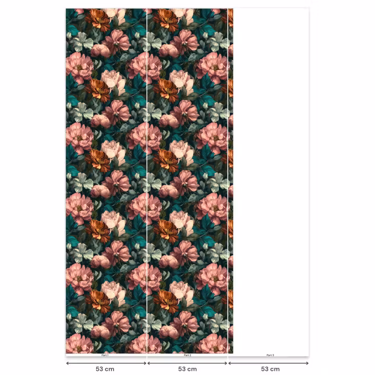 Behang - Bloemen - Schilderachtig - Patroon - Roze — 6