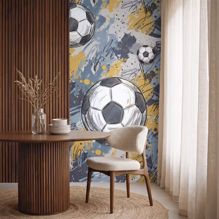 Behang - Voetbal - Abstract - Sport - Kleurrijk — 4
