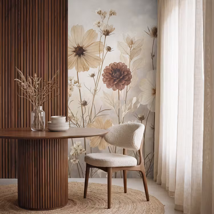 Behang - Wilde bloemen - Botanisch - Vintage - Natuur - Rustiek — 4