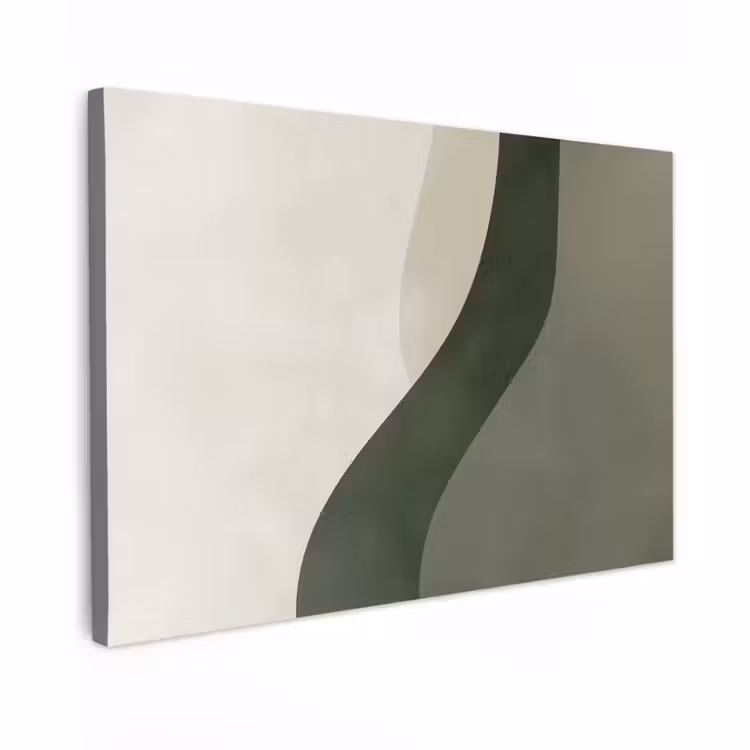 Canvas schilderij - Japandi - Groen - Abstract - Modern — 1