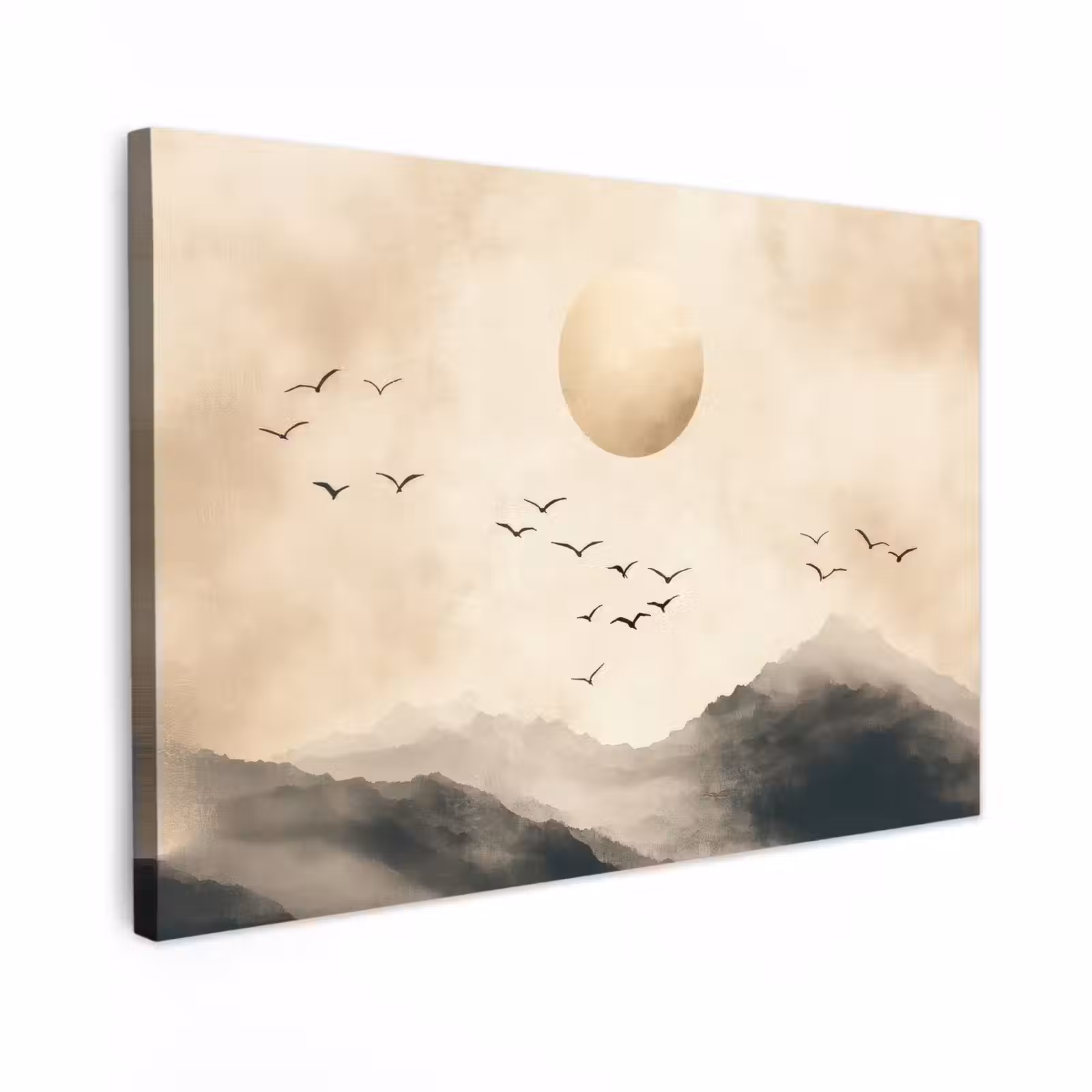 Canvas schilderij - Landschap - Japandi - vogel — 1