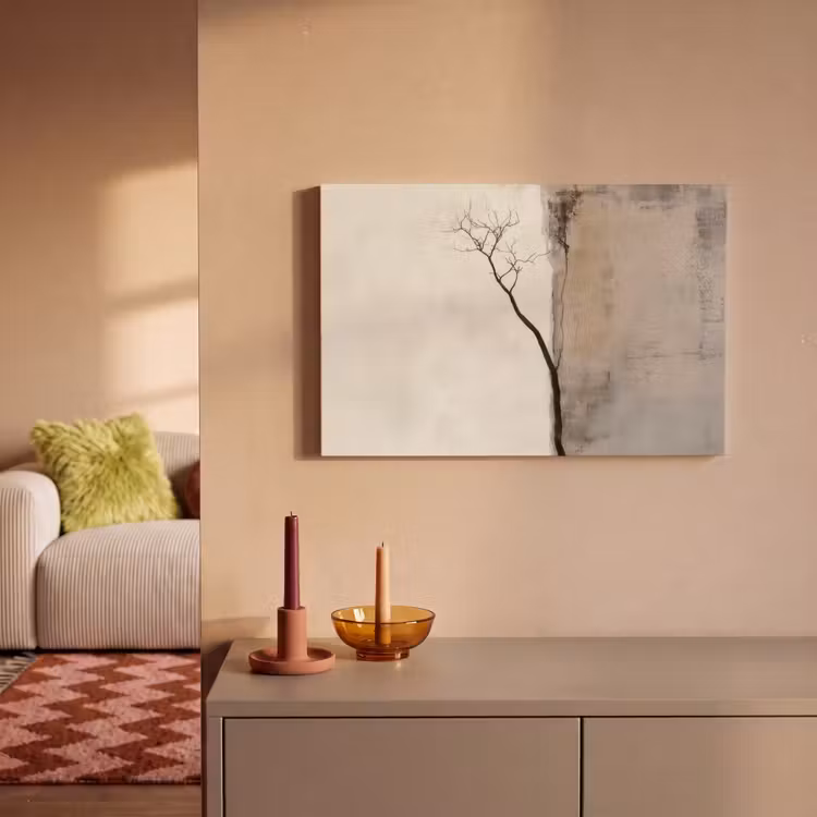 Canvas schilderij - Wabi sabi - Plant - Beige — 2