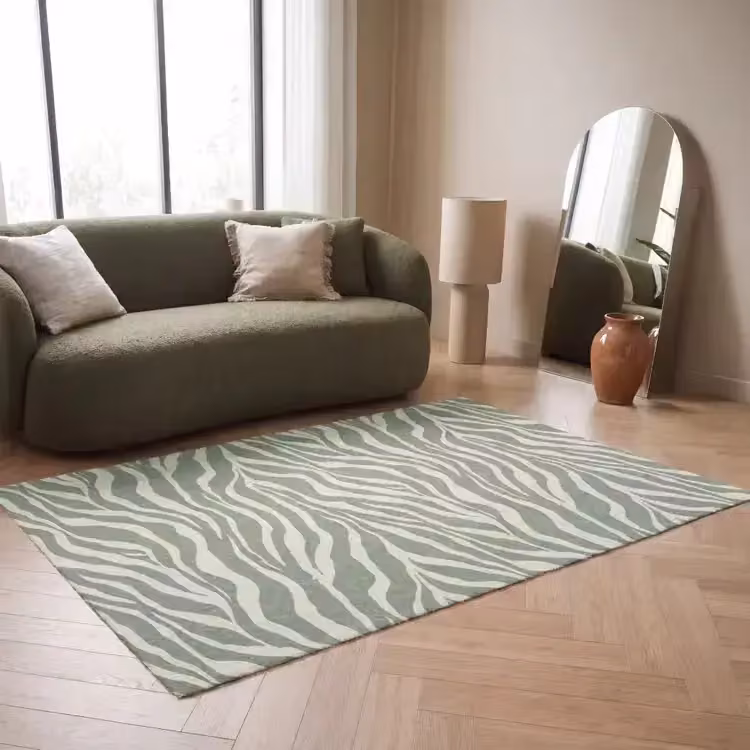 Vloerkleed - Zebra - Motief - Groen