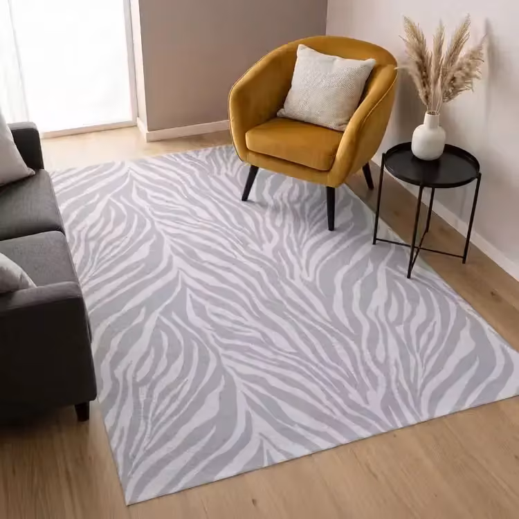 Vloerkleed - Zebra - Motief - Grijs