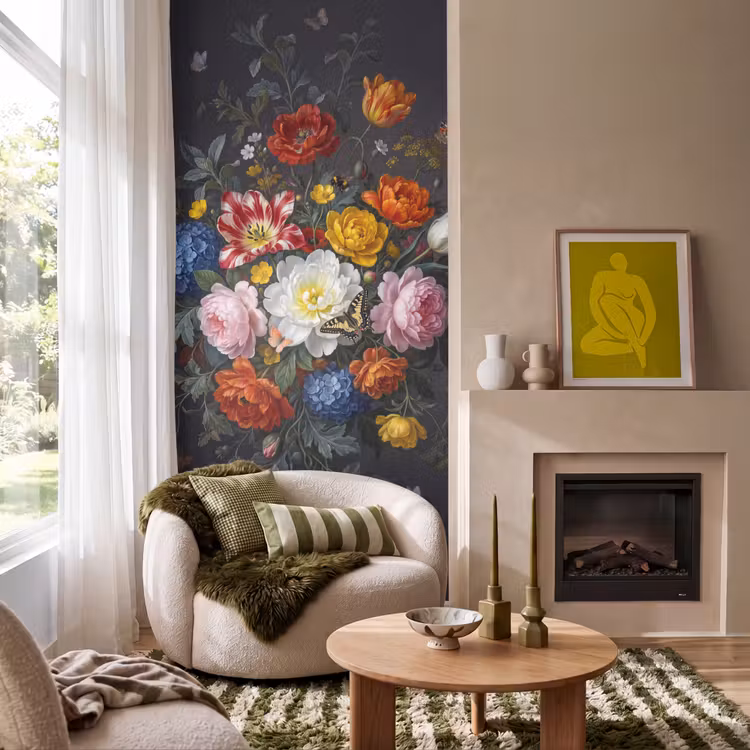 Behang - Bloemen - Boeket - Klassiek - Kleurrijk - Natuur — 1