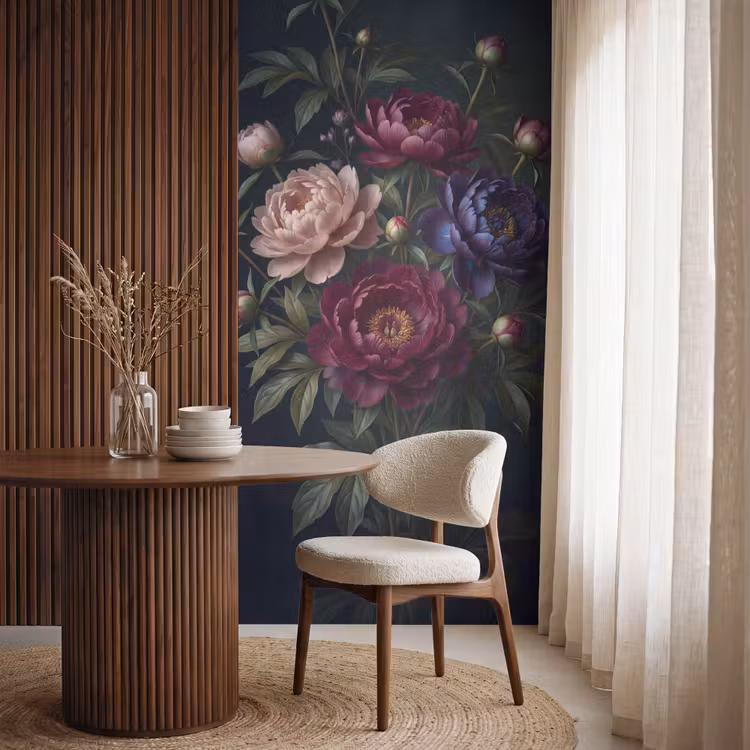 Behang - Bloemen - Boeket - Natuur - Modern - Donker — 4