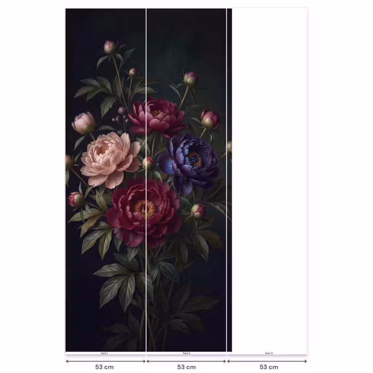 Behang - Bloemen - Boeket - Natuur - Modern - Donker — 6