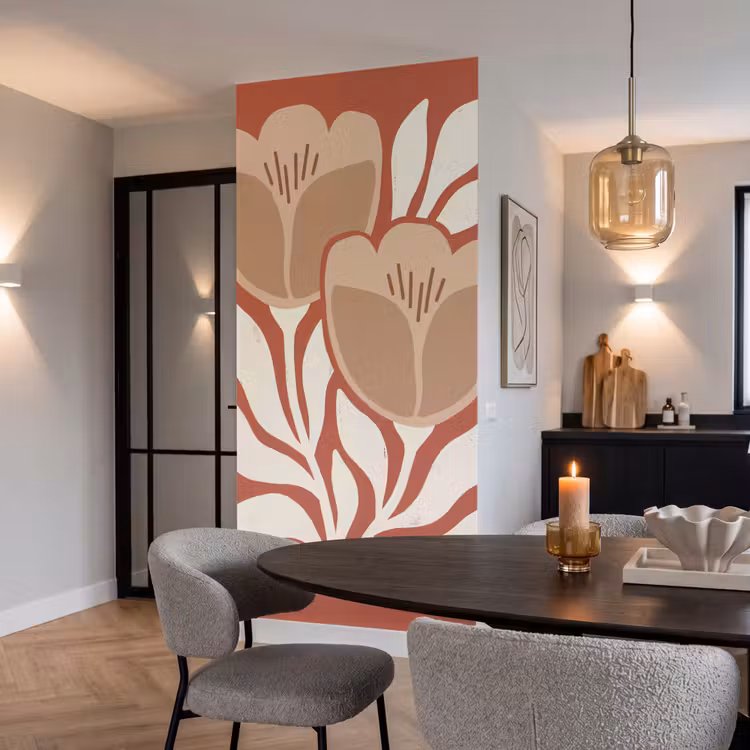 Behang - Bloemen - Abstract - Modern - Beige - Natuur — 5