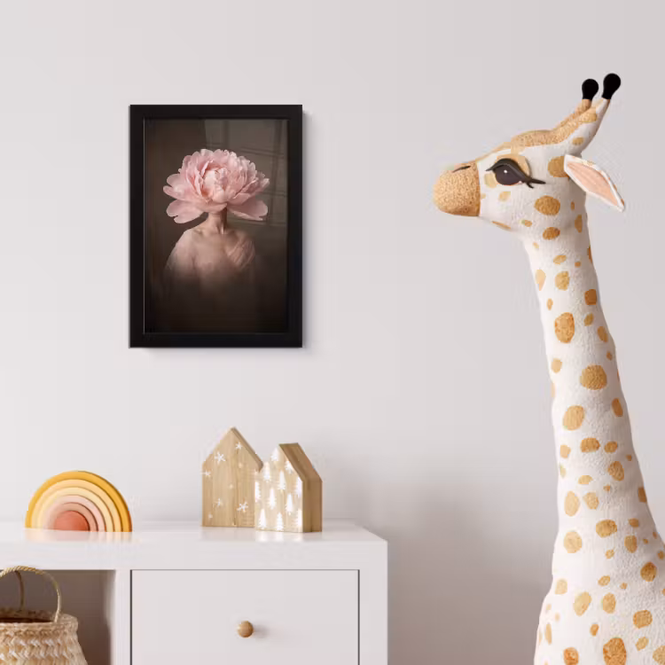 Poster met lijst - Gezicht - Roos - Roze — 5
