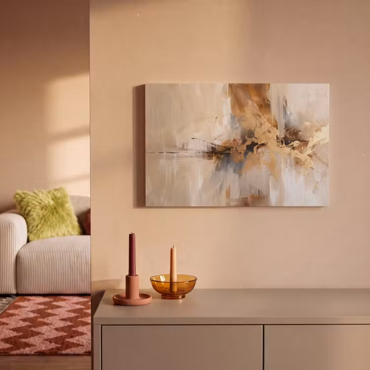 Canvas schilderij - Modern - Bruin - Abstract - Beige — 2