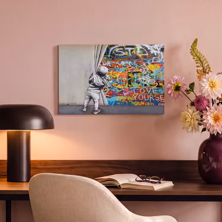 Canvas schilderij - Graffiti - Illusie - Jongen - Street art — 4