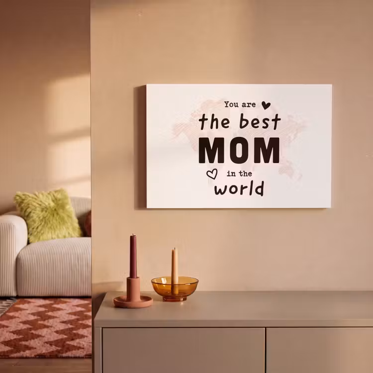 Canvas schilderij - Quotes - You are the best mom in the world - Spreuken - Mama — 2