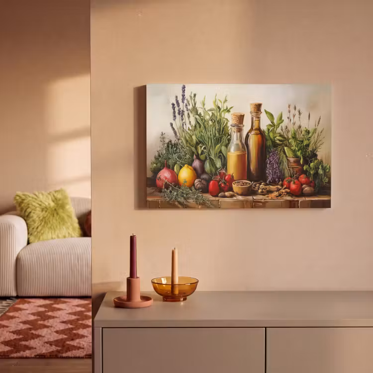 Canvas schilderij - Stilleven - Kruiden - Specerijen - Fruit - Kleurrijk — 2