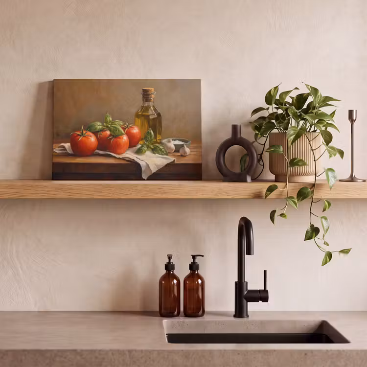 Canvas schilderij - Tomaten - Olijfolie - Stilleven — 3