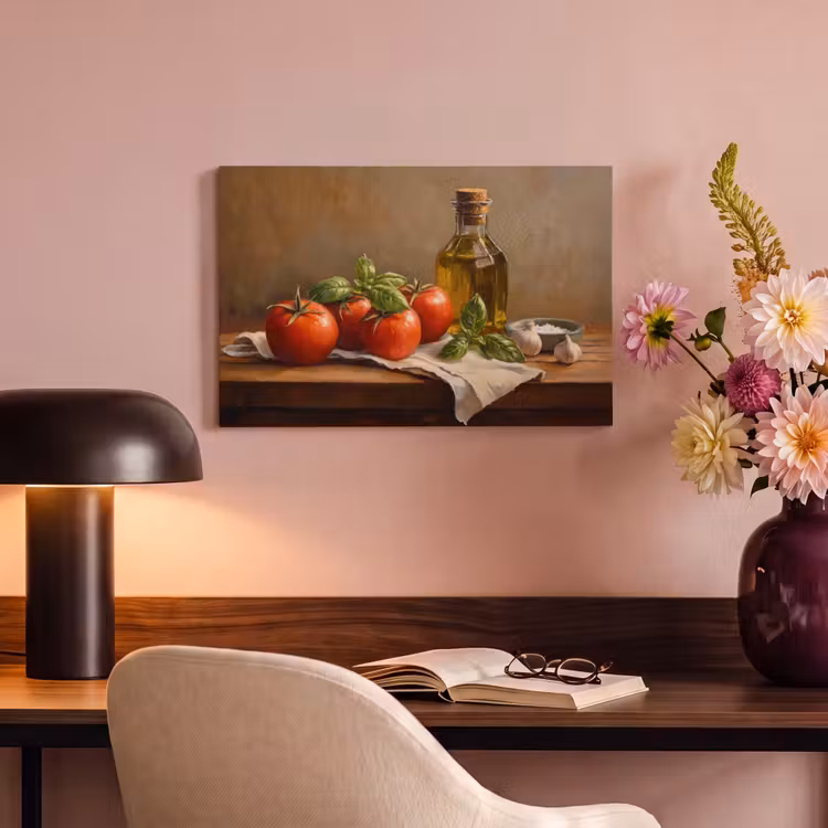 Canvas schilderij - Tomaten - Olijfolie - Stilleven — 4