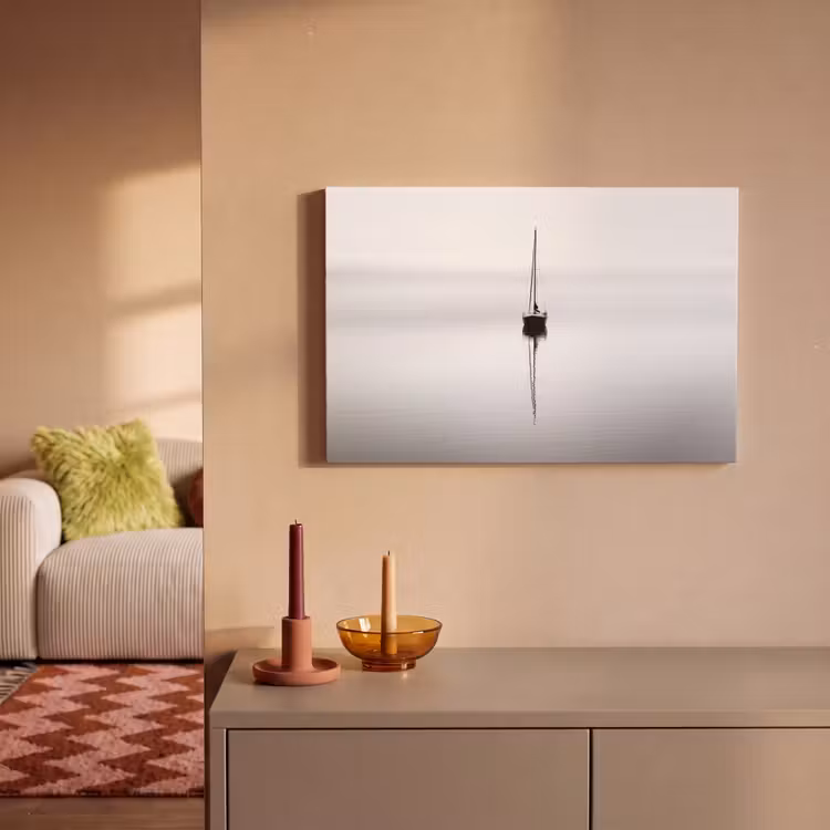 Canvas schilderij - Zeilboot - Zwart - Water - Silhouet — 2