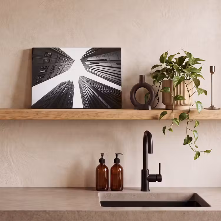 Canvas schilderij - Gebouwen - Lucht - Zwart — 3