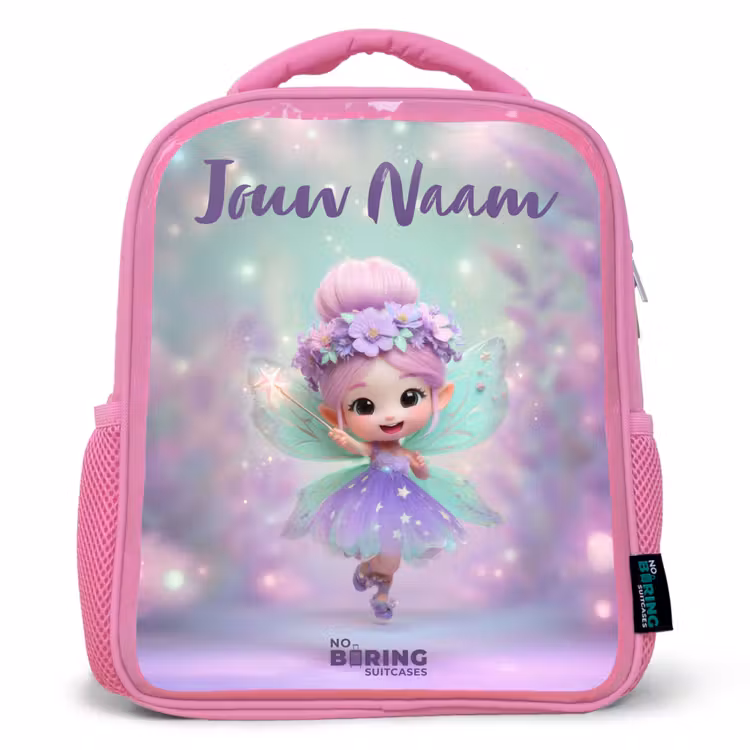 Rugzak kind met naam - Roze Elf - Tover - Magisch — 1