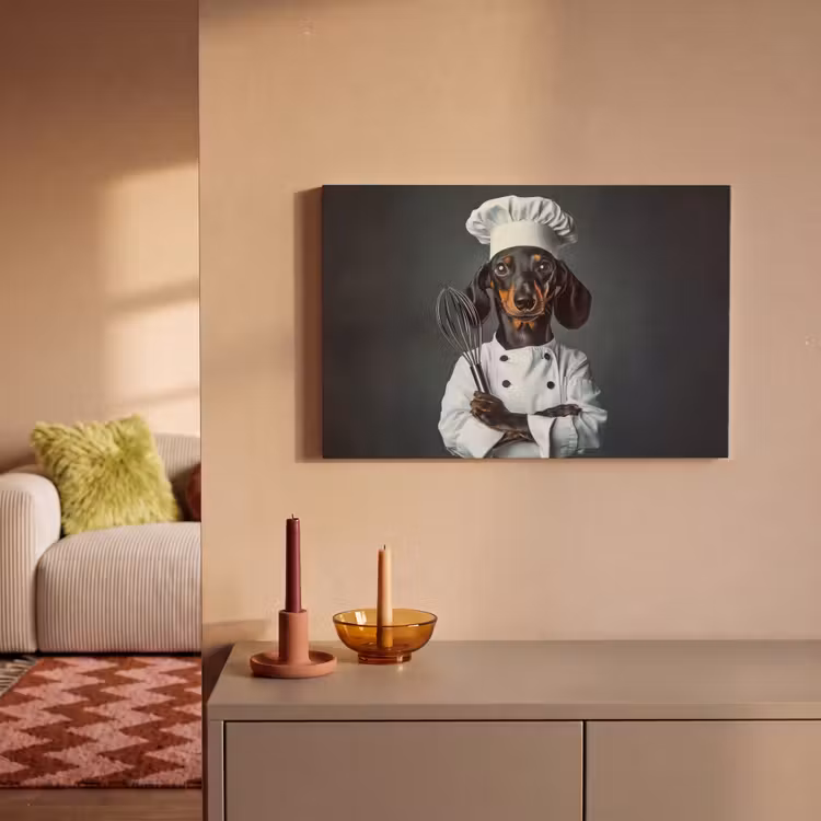 Canvas schilderij - Hond - Garde - Kok — 2