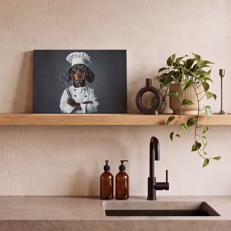 Canvas schilderij - Hond - Garde - Kok — 3