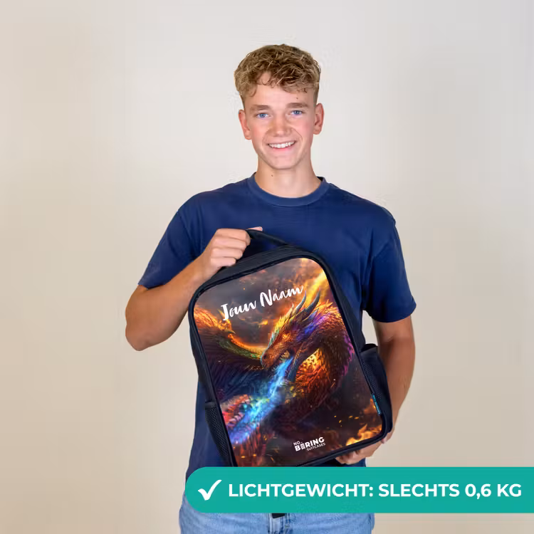 Rugzak kind met naam - Zwart - Chroma krijger — 2