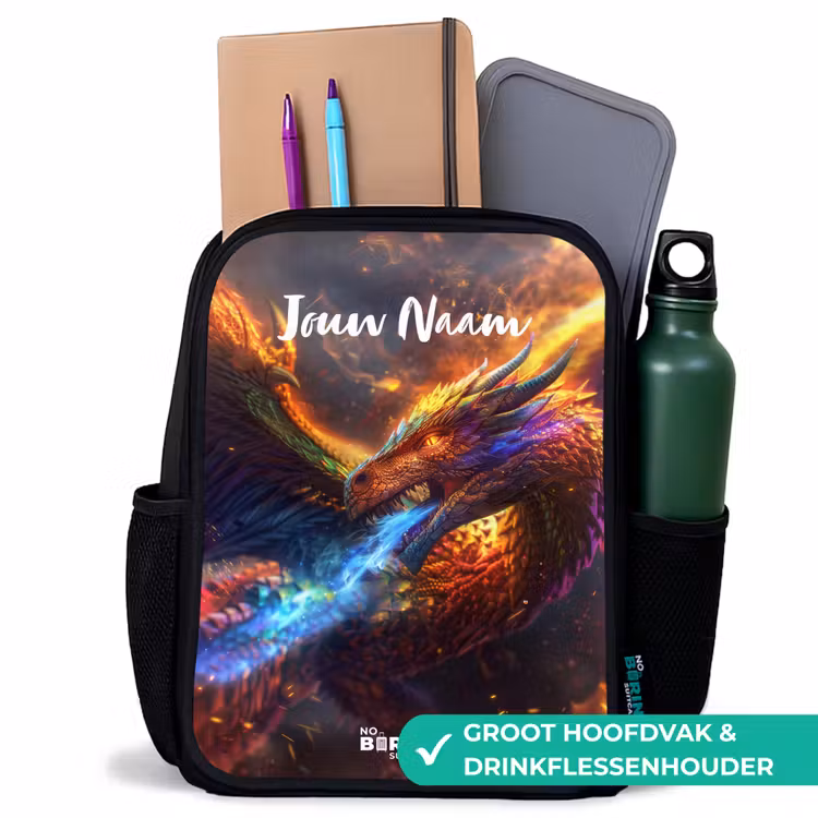 Rugzak kind met naam - Zwart - Chroma krijger — 4