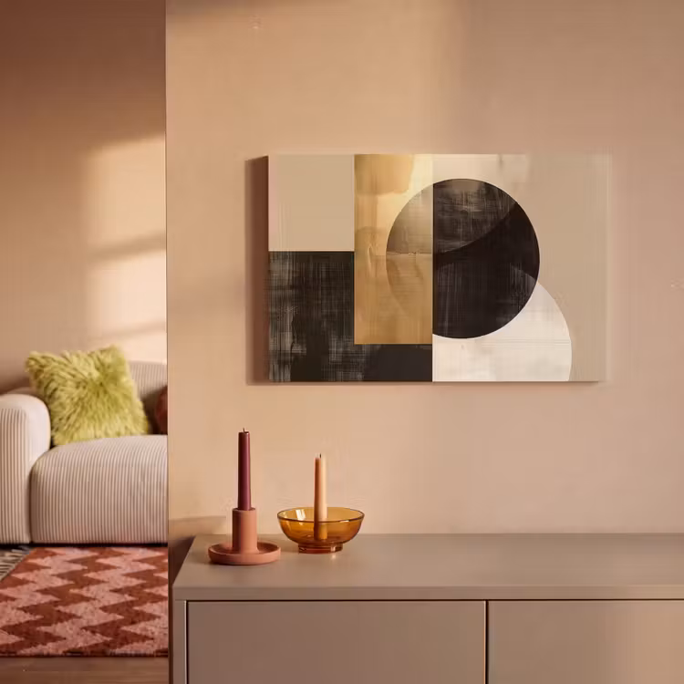 Canvas schilderij - Abstract - Goud - Zwart - Kunst — 2