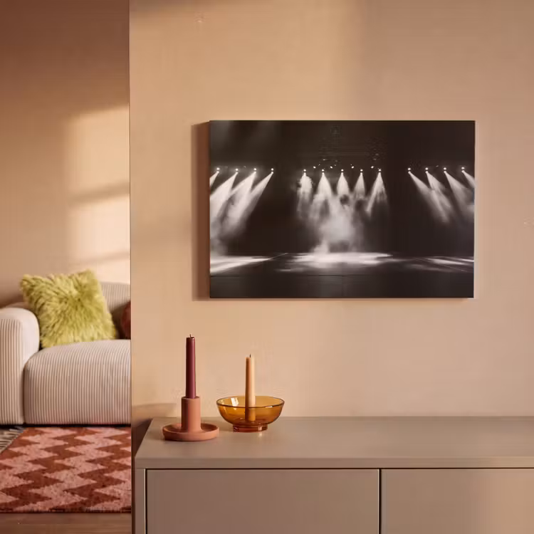 Canvas schilderij - Theaterzaal - Mist - Spotlights - Zwart — 2