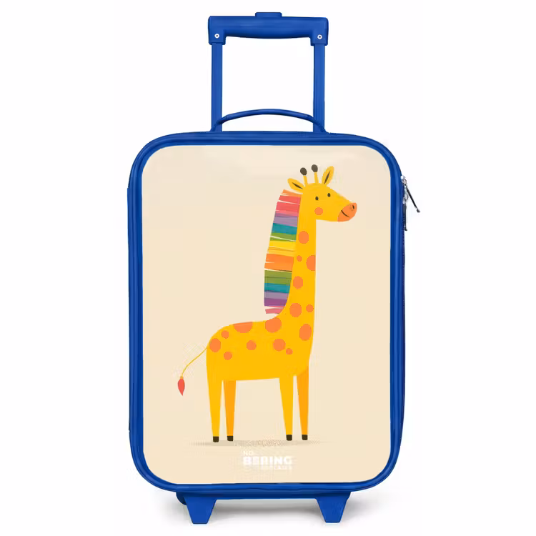 Kinderkoffer - Blauw - Giraffe - Dier - Kleurrijk — 1