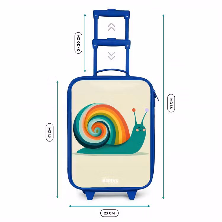 Kinderkoffer - Blauw - Slak - Regenboog - Kleurrijk — 6